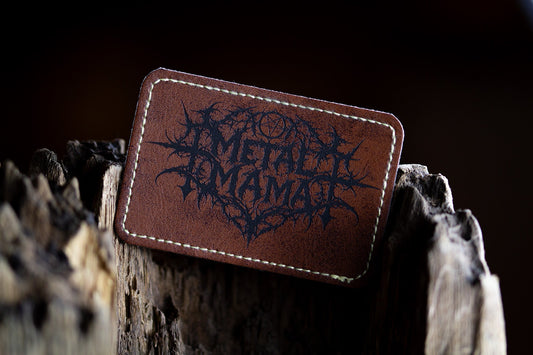 Metal Mama Kunstleder Patch Eckig gelasert