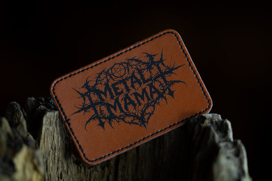 Metal Mama Kunstleder Patch Eckig gelasert