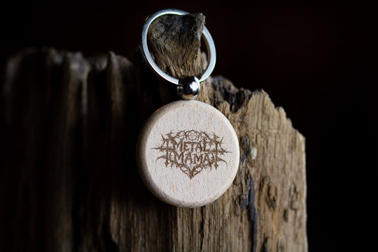 Metal Mama Holz-Schlüsselanhänger