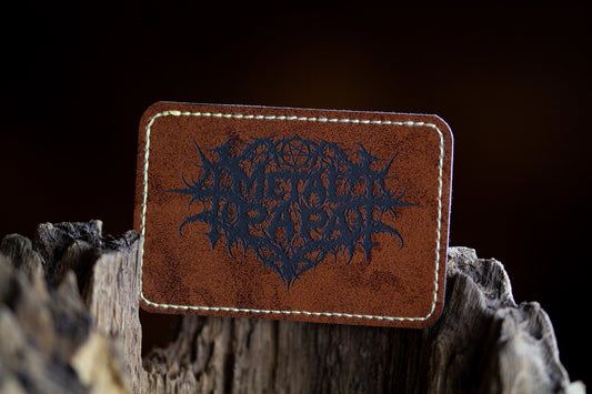 Metal Papa Kunstleder Patch Rechteckig gelasert