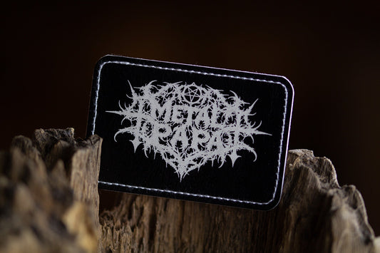 Metal Papa Kunstleder Patch Rechteckig gelasert