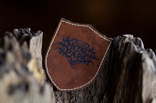 Metal Papa Kunstleder Patch Wappen gelasert