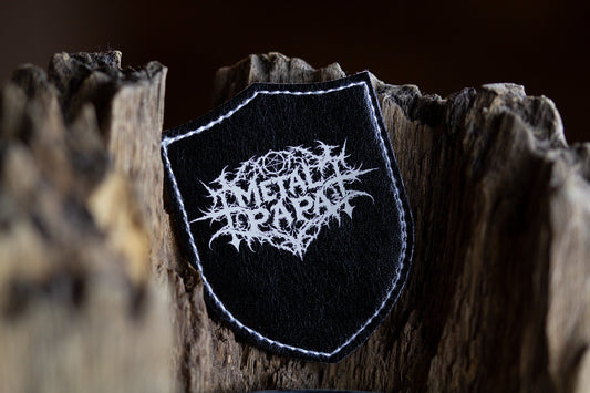 Metal Papa Kunstleder Patch Wappen gelasert